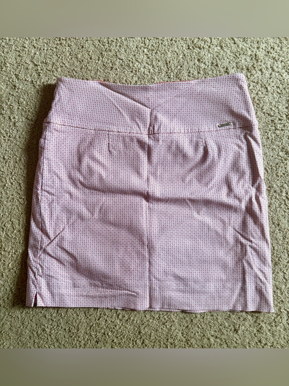 Pink Patterned Stretch Pencil Skirt - Picture 2 of 5